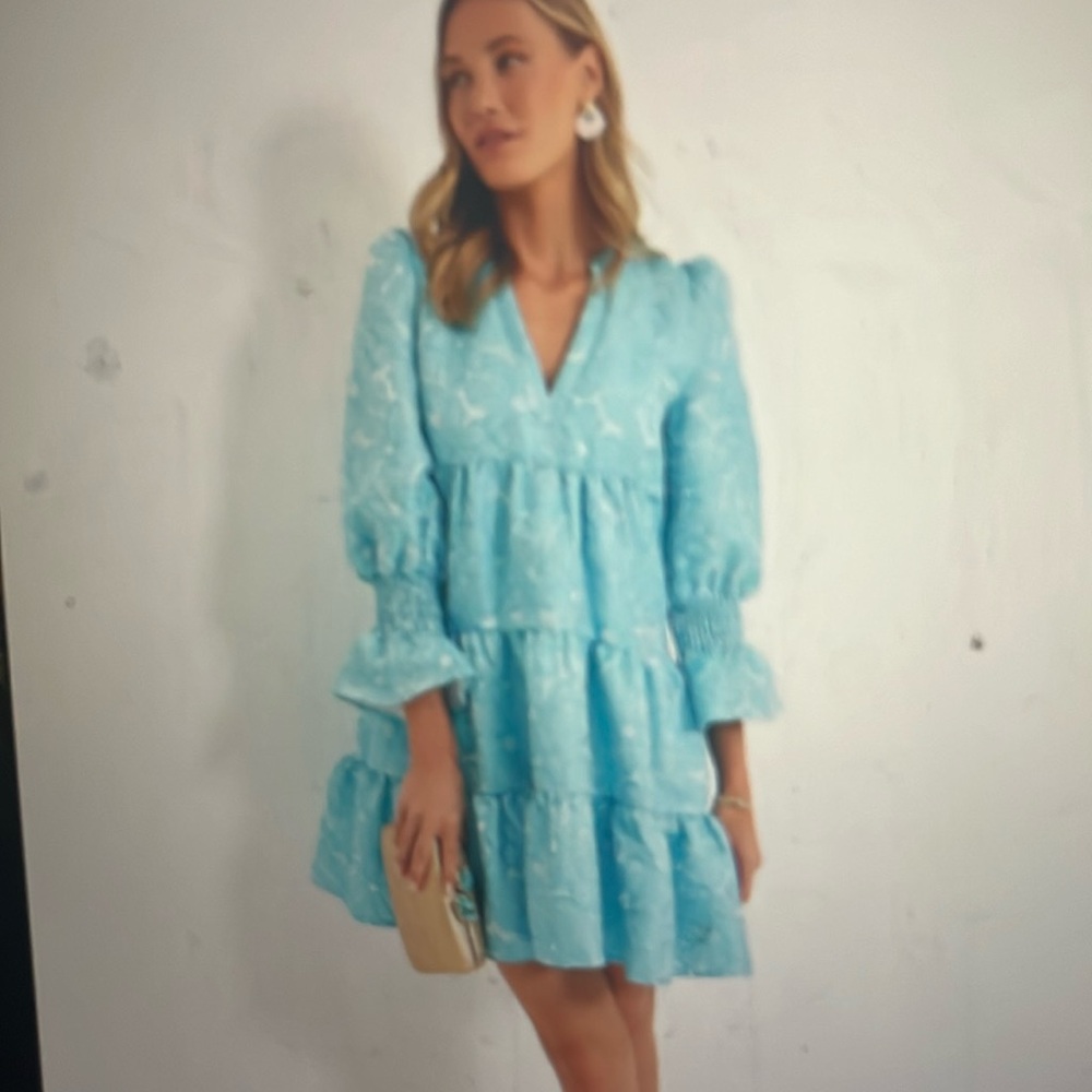 Tuckernuck Pomander Place Blue Jacquard Kenzo Dress